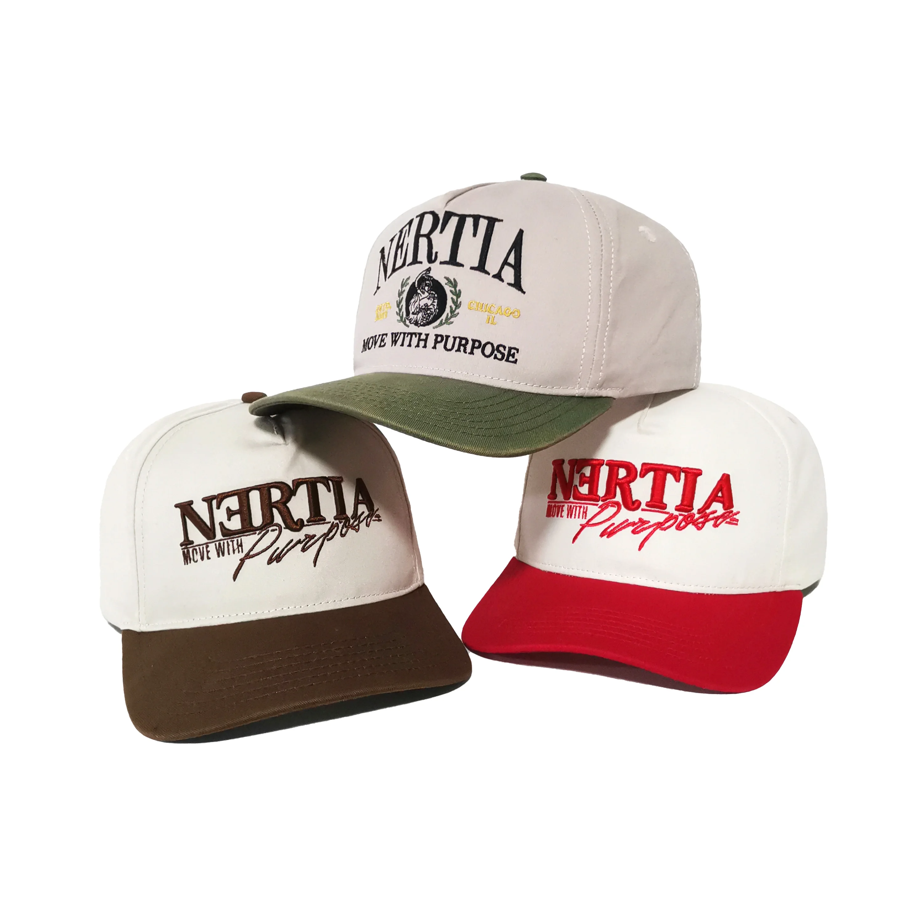 OEM Custom High Quality Two Tone Baseball Cap Embroidery logo Custom Colors Snapback Cap