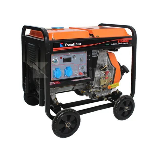 Portable 3kW 5kW 6.5kW 8kW 10kW Diesel Generator Set for Home Outdoor Industrial Use