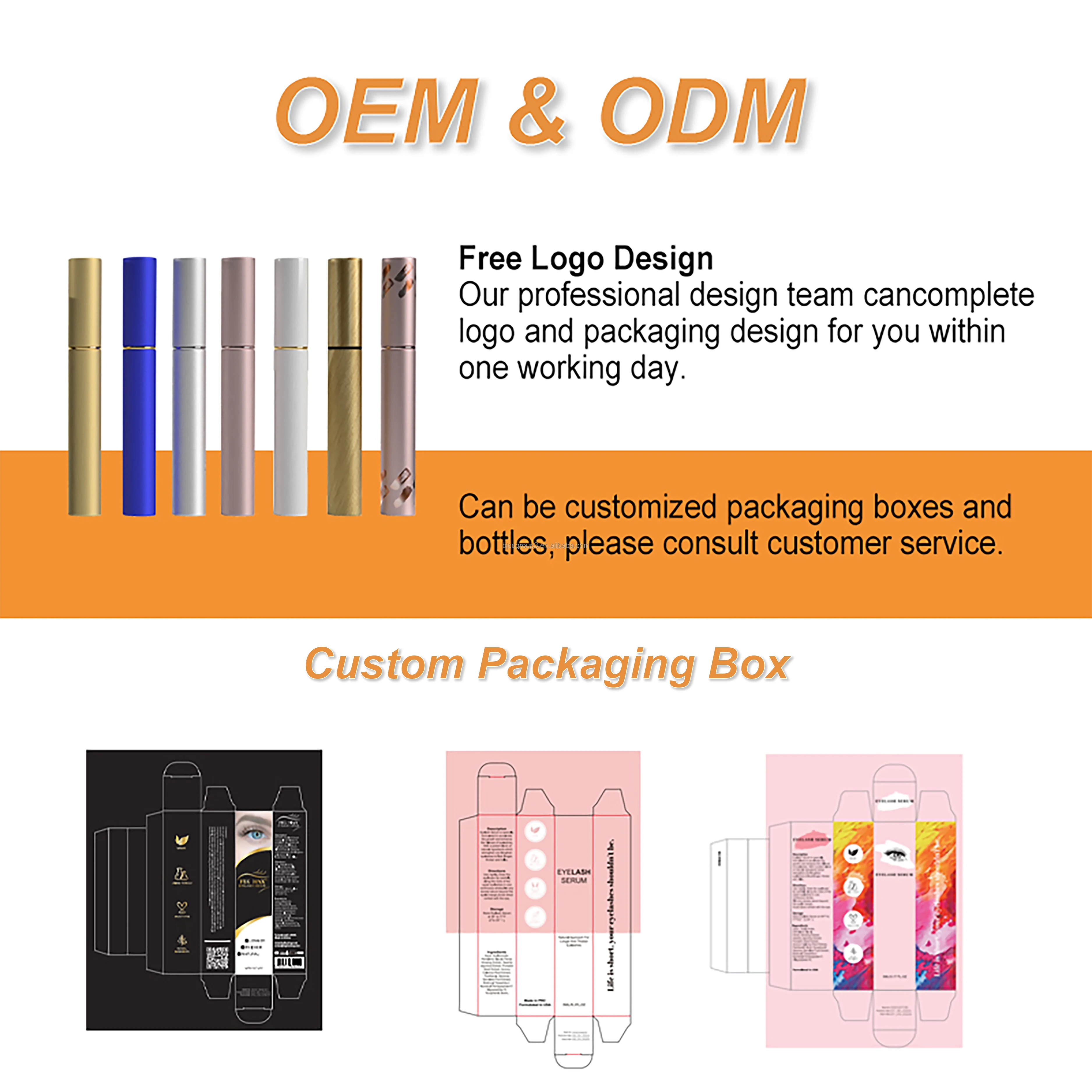 Korean Cosmetics Wholesale Natural Organic Private Label Lash Serum Growth Oil Free Eyelash Enhancing Serum for Longer Eyelashes