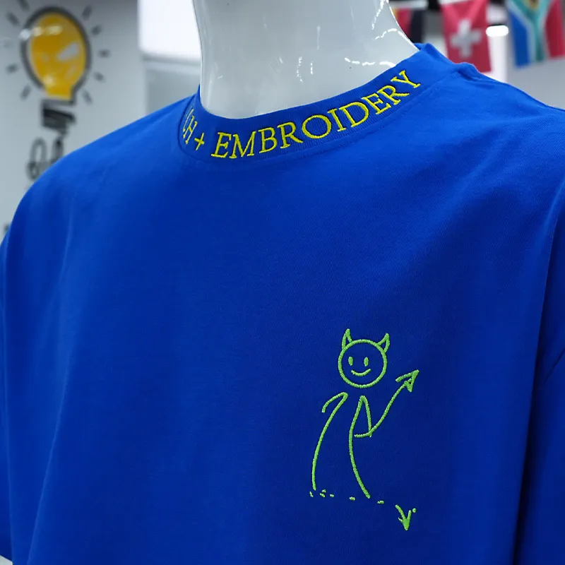 Custom Embroidery t Shirt Unisex Cotton Wholesale 3d Embroidery tshirts Oversized Customize Embroidery T-shirts