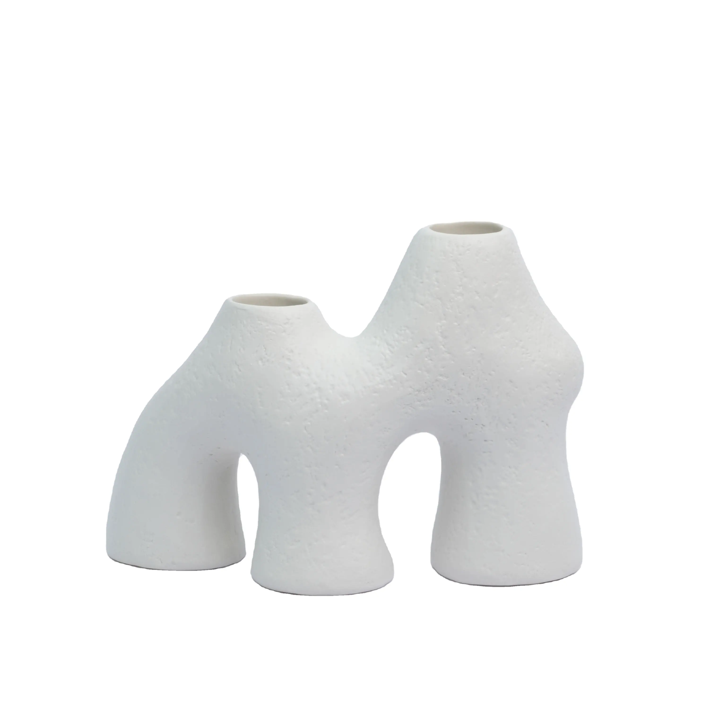 Ceramic Tabletop Vase Home Decor Modern Design Decorated with Flowers Customizable Size and Color