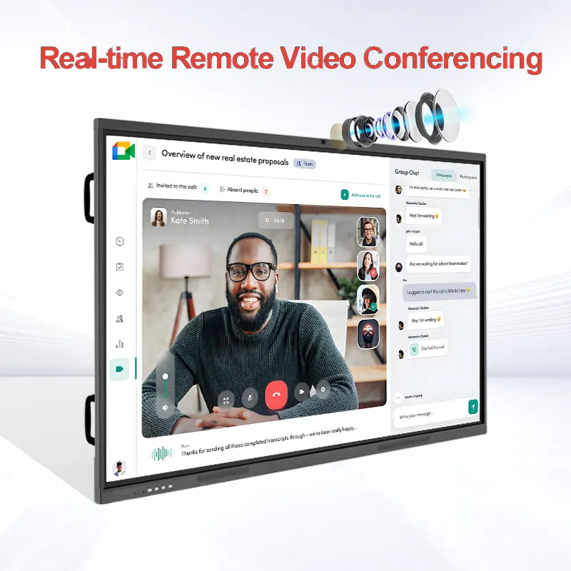 55 65 75 85 86 98 110 Inch Pen Finger Touch Interactive Flat Panel 4k Lcd Digital Interactive Smart Boards for Schools Teaching