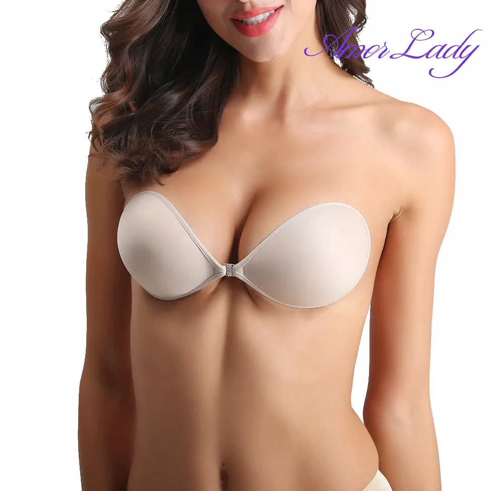 Custom Women Strapless Comfortable Breathable Quick Dry Nude Fashional Sexy Eco-Friendly Backless Seamless Wireless Adhesive Bra