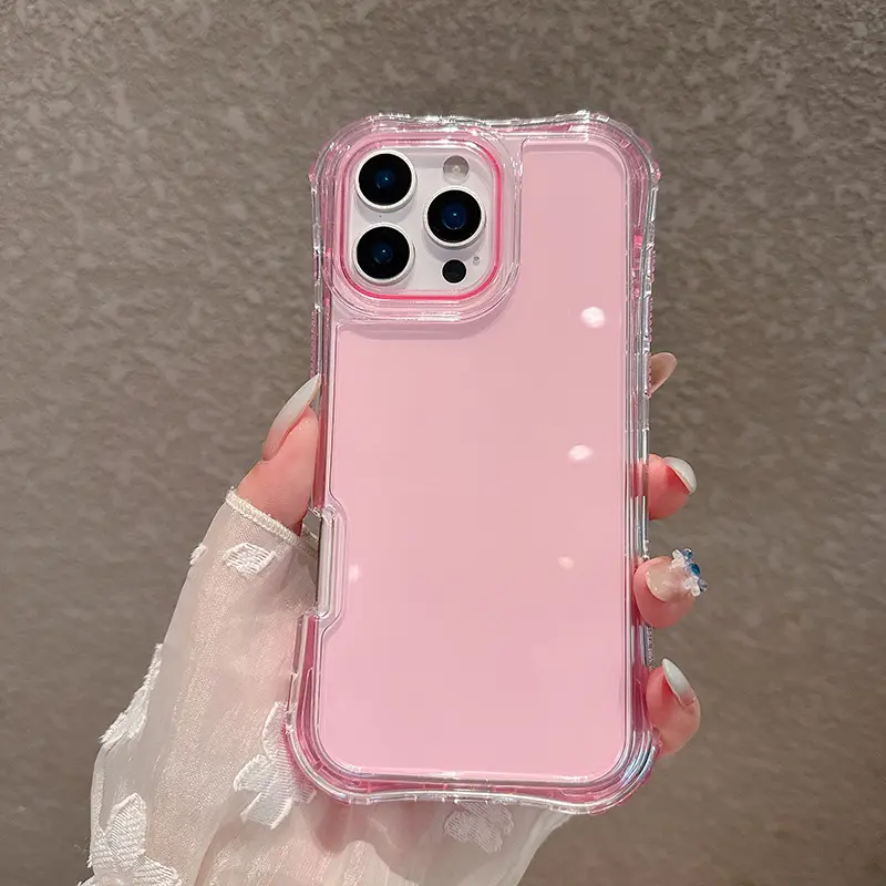 Cross-border E-commerce New Beautiful Waist Three-in-one TPU PC Plain Mobile Phone case C294 Thin Single-layer 360