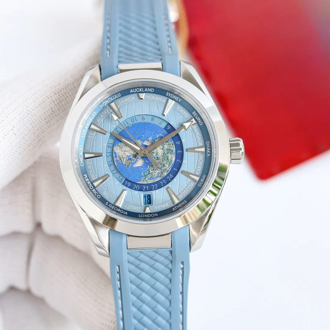 Wholesale Price Luxury Omet Aqua Terra Worldtimer 8938 Mechanical Stainless Steel Diver Watch Unisex 100BAR Water Resistant