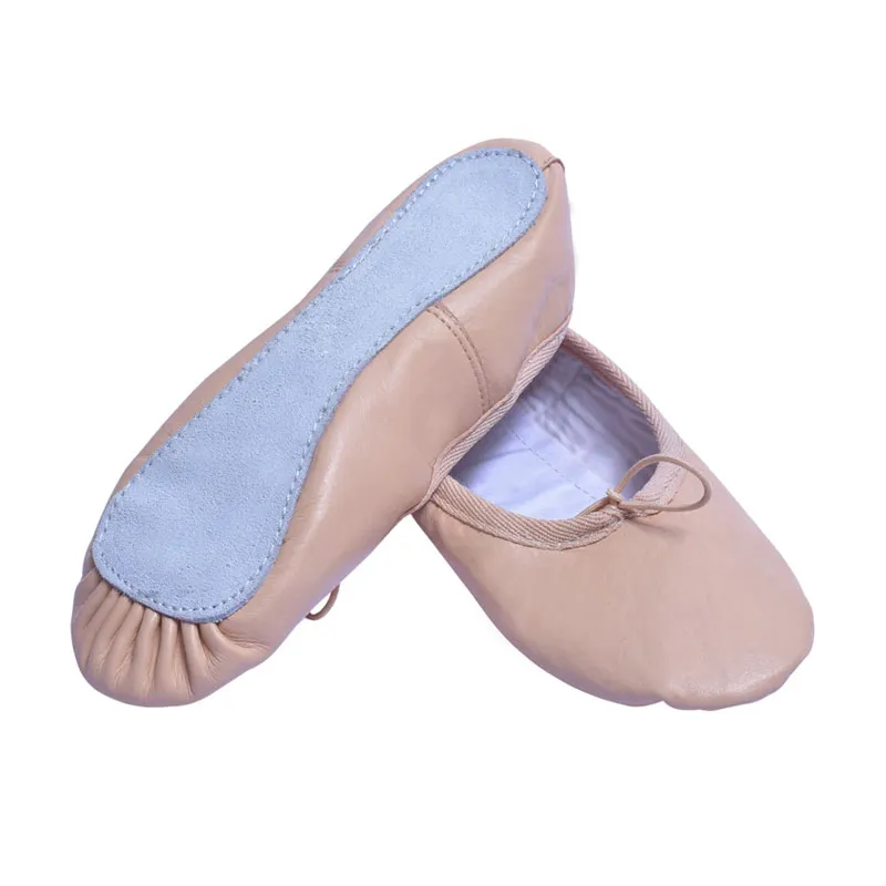 Wholesale High Quality Cheap OEM Free Stretch Ballet Dance Shoes Factory Made Custom Color Soft Leather Dance Flat Shoes