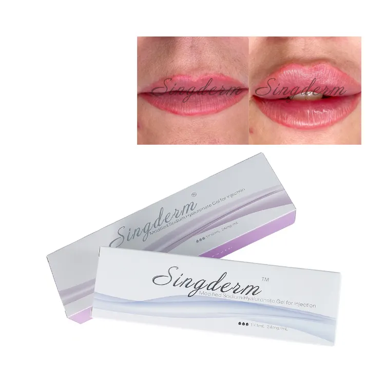 Wholesale Manufacturer Supply Singderm Hyaluronic Acid Dermal Filler Injection for Lip Fullness and Lip Enhancement 1ml