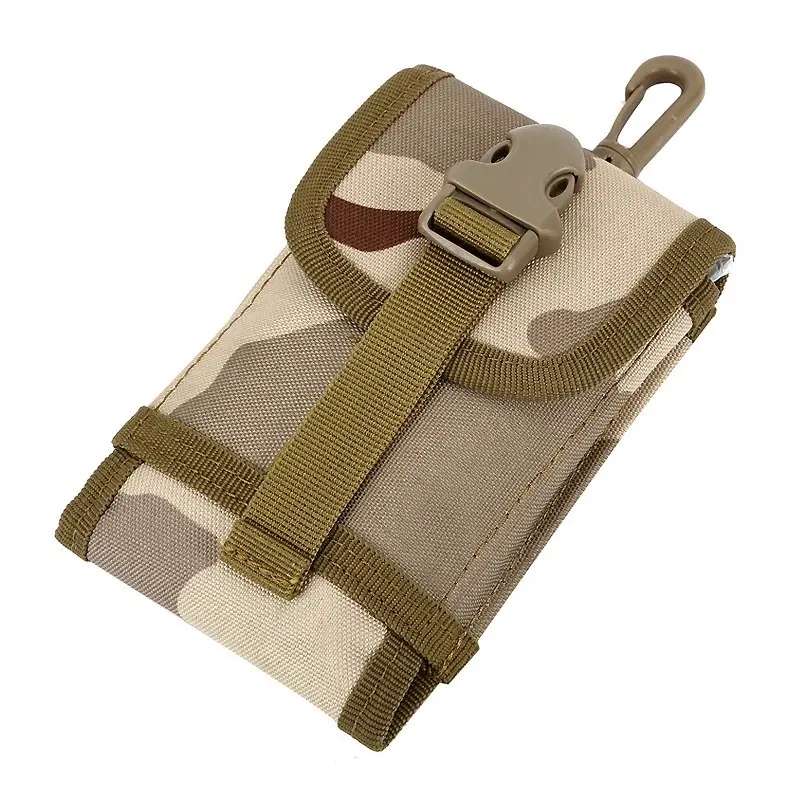 Tactical Double-layer Phone Pouch Bag Molle Mobile Phone Pouch Money Tools Belt Hunting Molle Fanny Bag Waist Bag