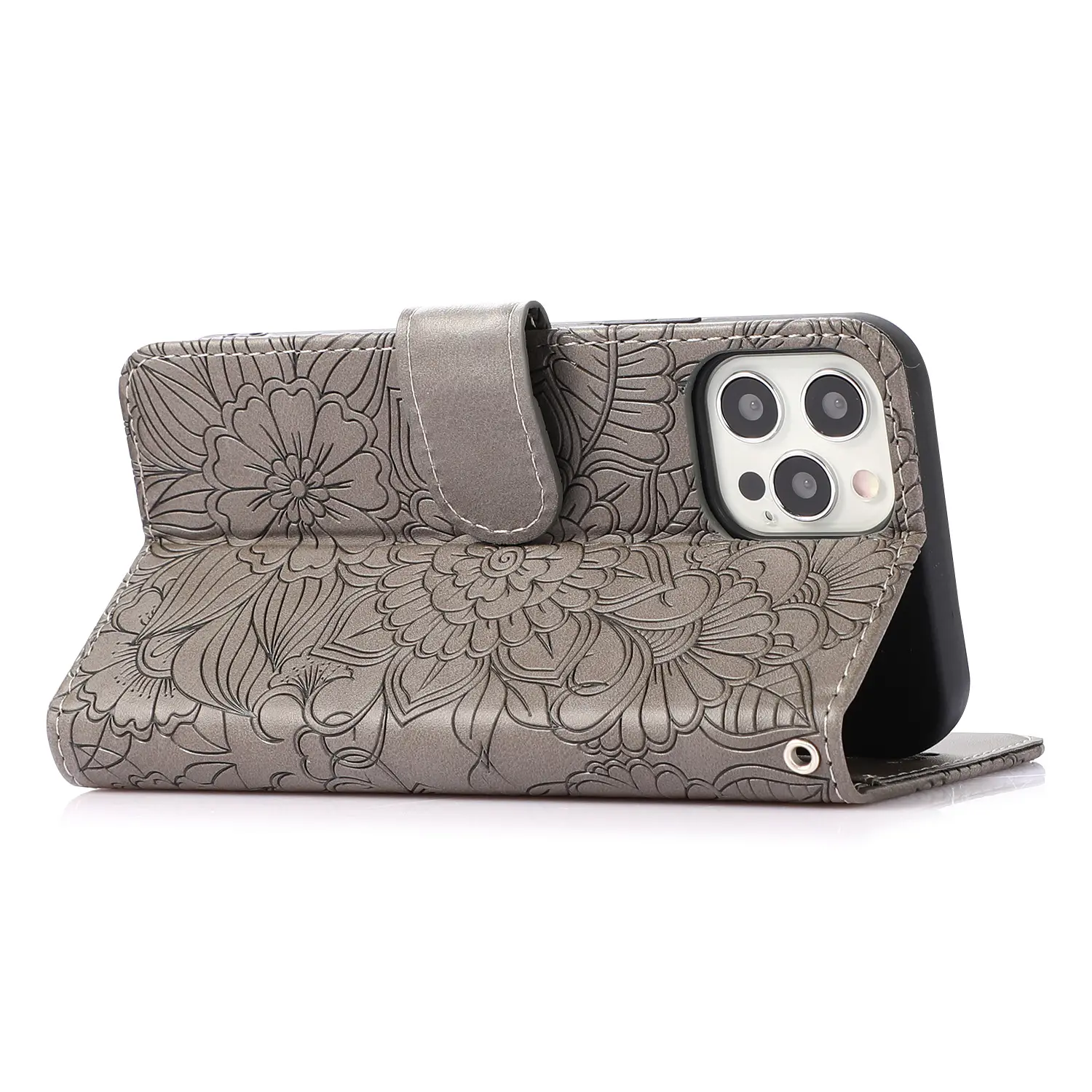 Gamer Minimalist Artificial Leather Mobile Phone Case for 11 Invisible Stand Wear-Resistant Shockproof Edge Wallet Design