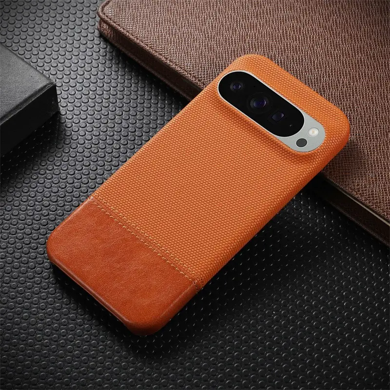 Luxury Business PU Leather Splicing Case for Google Pixel 10 9 8 8A Pro XL Shockproof Wireless Charging Anti Fingerprint
