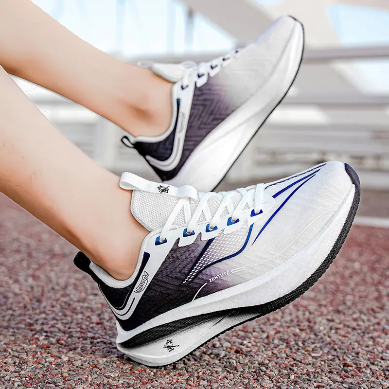 Autumn and Winter Men's Shoes Student Marathon Youth Sports Shoes Racing Carbon Board Running Shoes