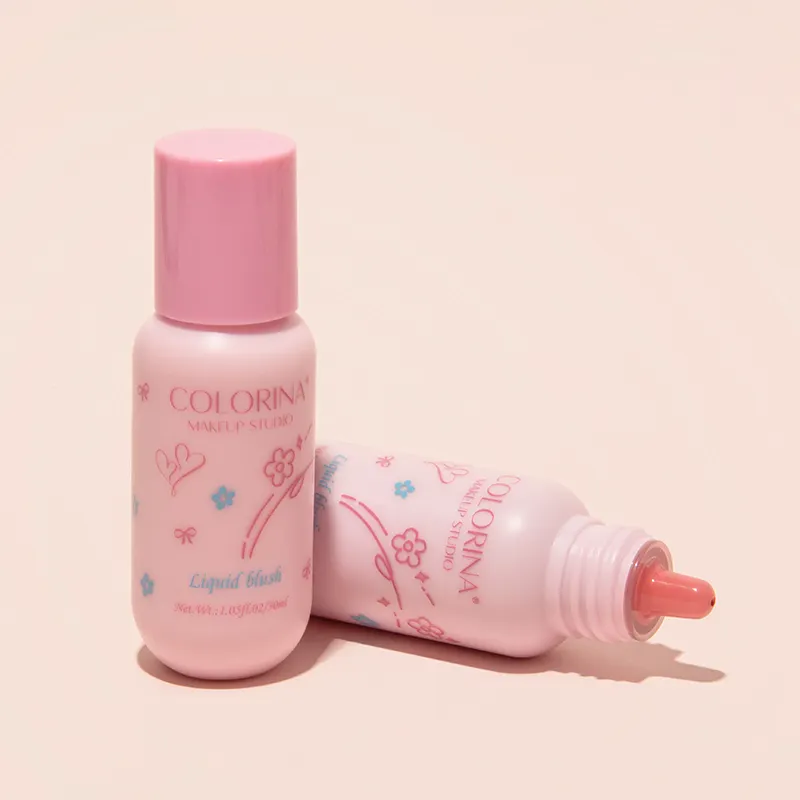 Hot Selling 2025 New Design Custom Logo Color High Quality Makeup Vegan Large Capacity Cute Liquid Blush
