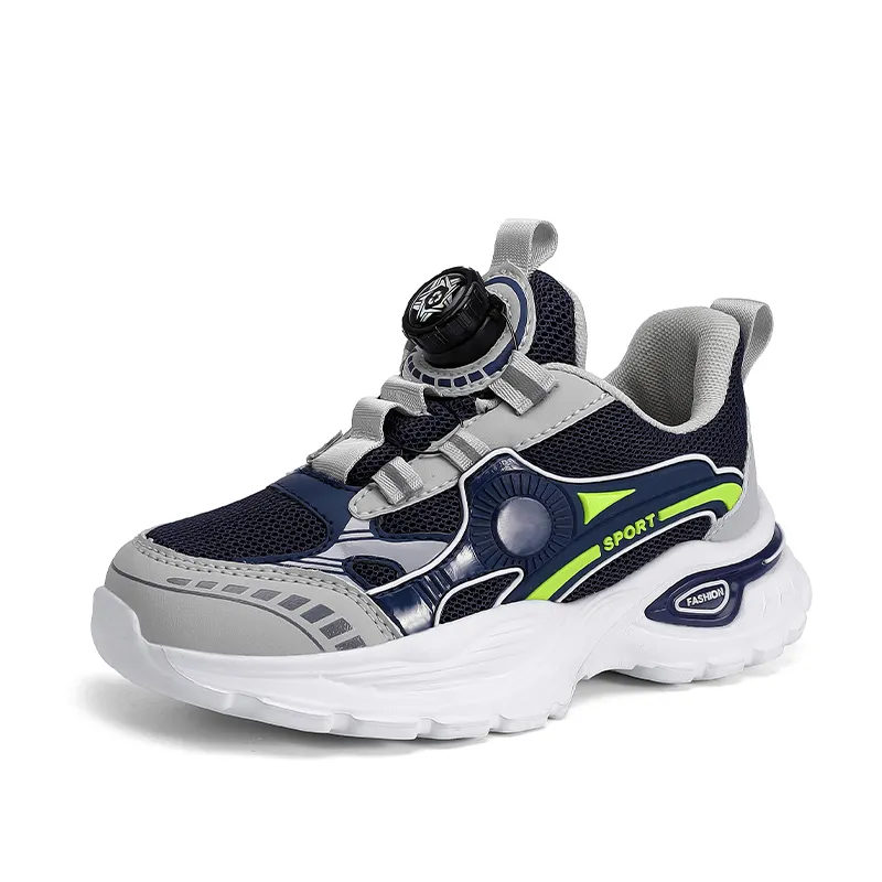 New Model Boys Shoes 2024 Sports Cute Light Weight Quick Lace Cartoon Walking Sneaker Back to School High Quality Factory Oem