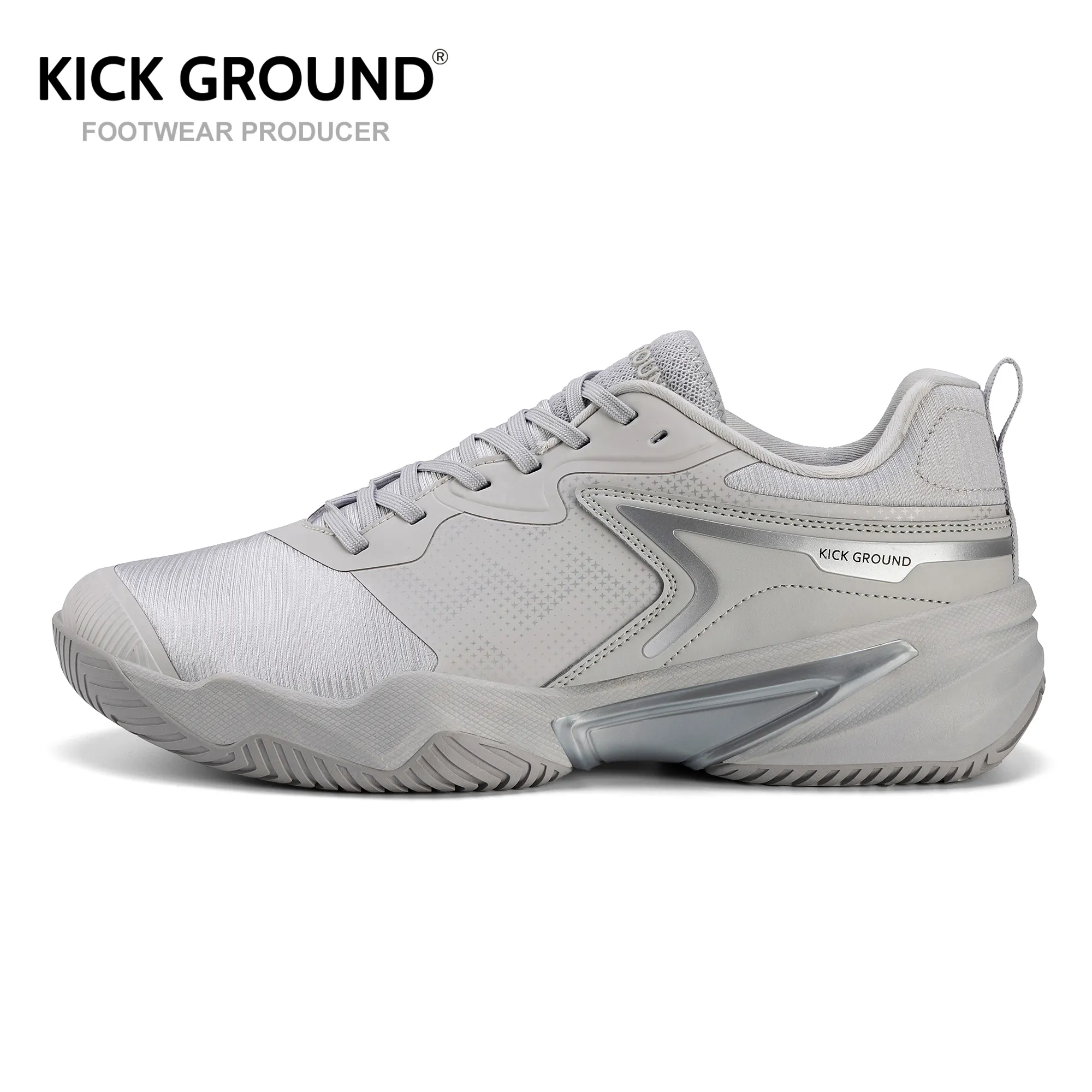 Kick Ground Men's Mesh Lining Cushioned Stability Tennis Shoes for Court Training-All Season