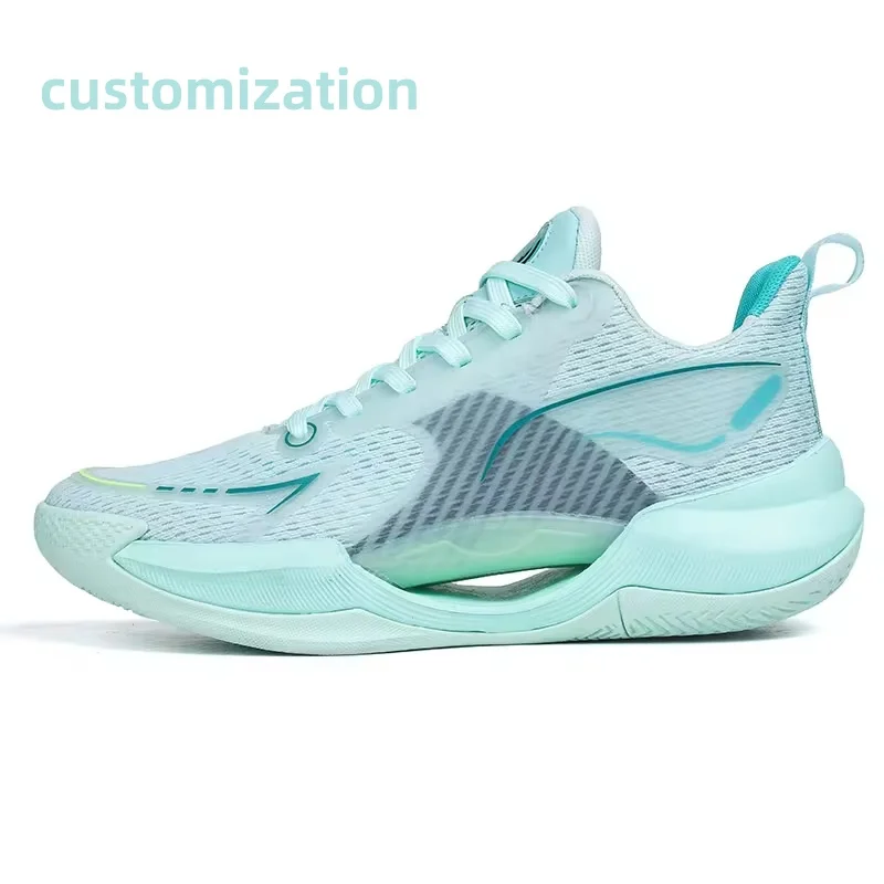 Boys' Professional Summer Sports Shoes Button-Free Lace-Up with Rubber Insole Shock Absorption and Sports Training