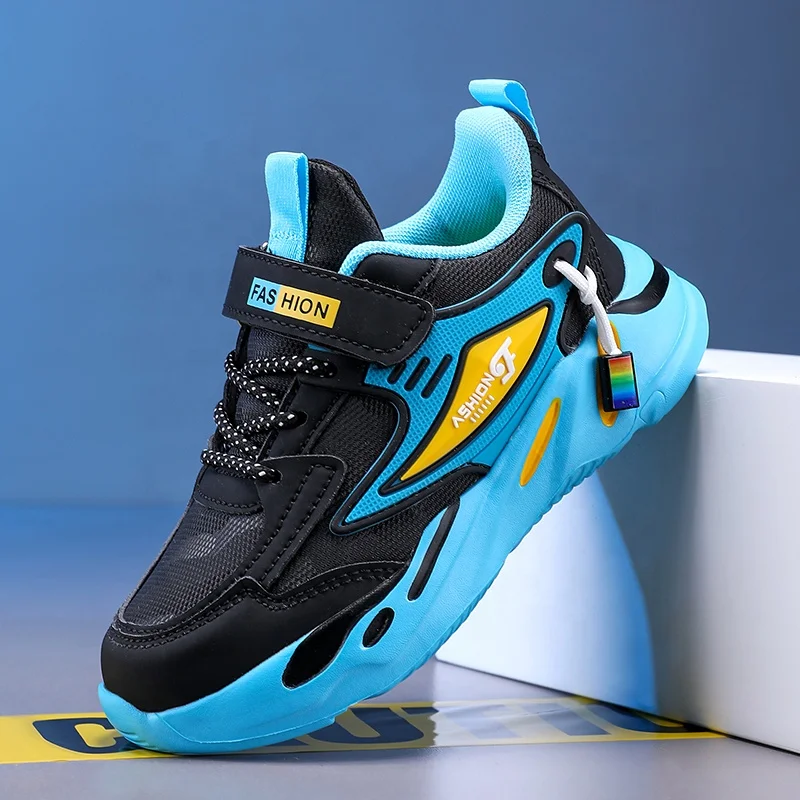 New Spring Trendy Boys' Girls' Sports Sneakers Casual Breathable Non-slip Velcro School Shoes for Kids