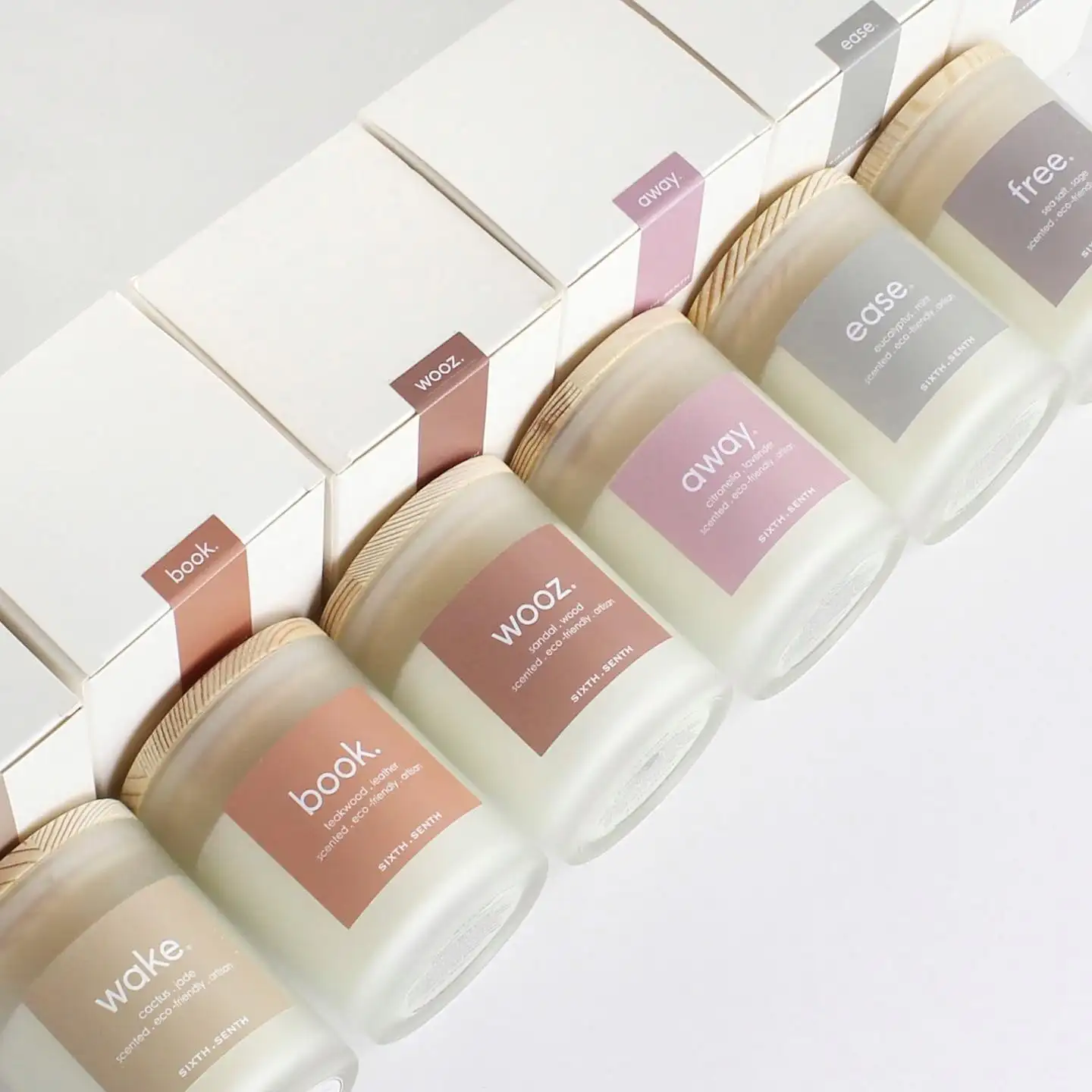 KLS Home Fragrance Private Label Luxury Soy Wax Scented Candles with Wood Lid