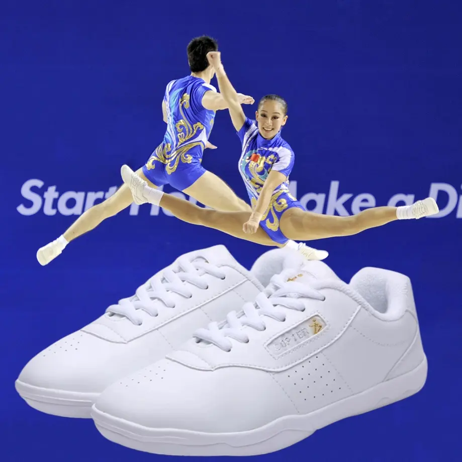 China Factory Stock OEM Custom Sports Training Cheer Shoe Men Professional Gymnastic Aerobic Shoes for Girls