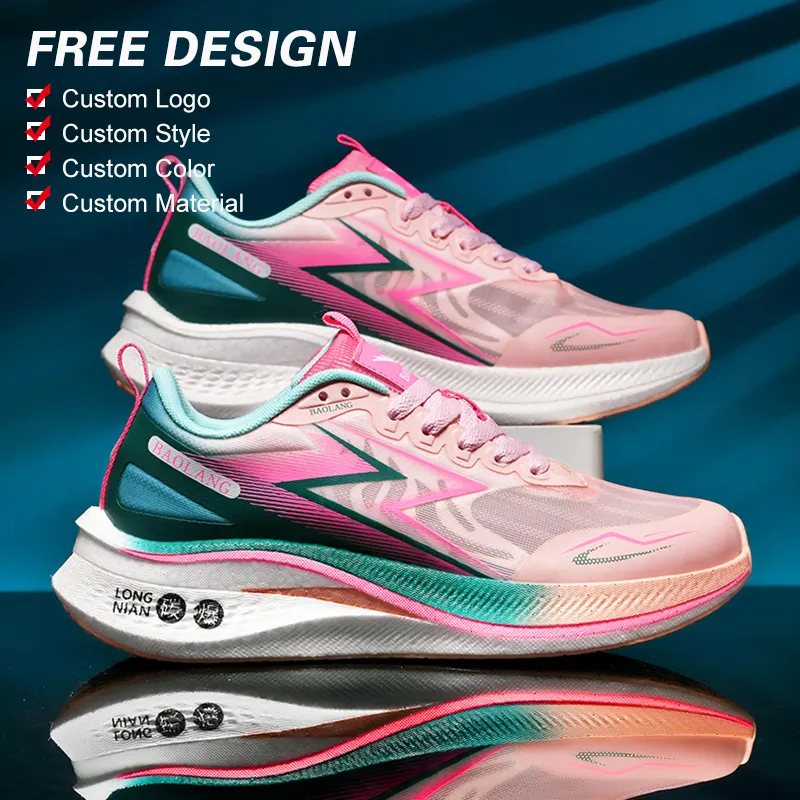 Customized New Men's Trendy Spring Sports Shoes with Breathable Durable Mesh Upper Couple's Running Shoes