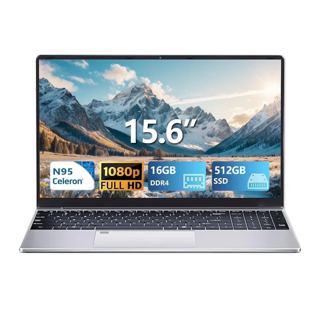 15 Business Laptop with 16GB RAM 512GB SSD N95 Quad Core Processor up to 3.4GHz Wi-Fi6 Windows11 Pro for Business Work Laptop