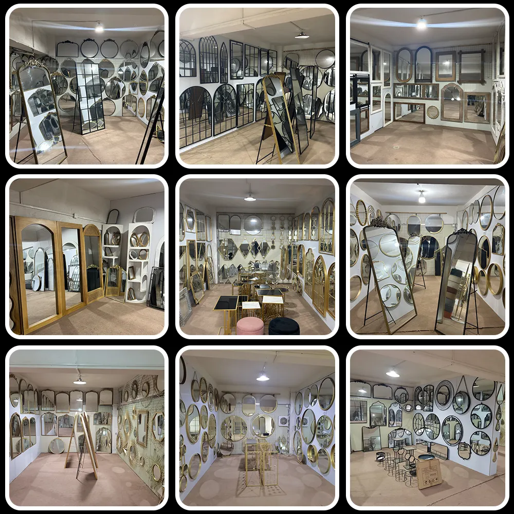 Modern Style Wooden Frame Full-length Mirror, Retro Wall Mirror, Suitable for Use As a Floor Mirror in Living Room and Bedroom.