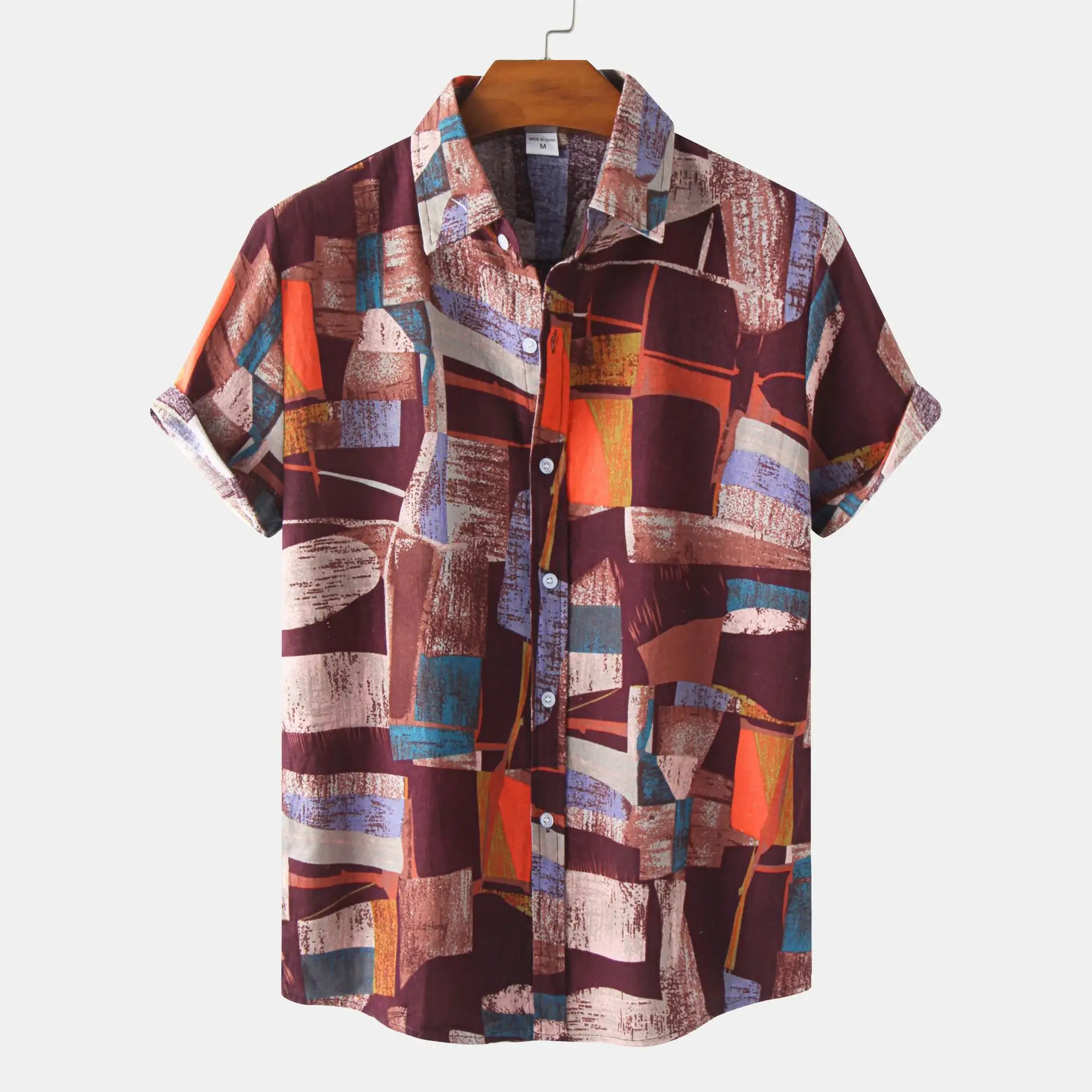 Wholesale Men Shirts Quality Shirts for Men Fashion Hawaiian Short Sleeve Button up