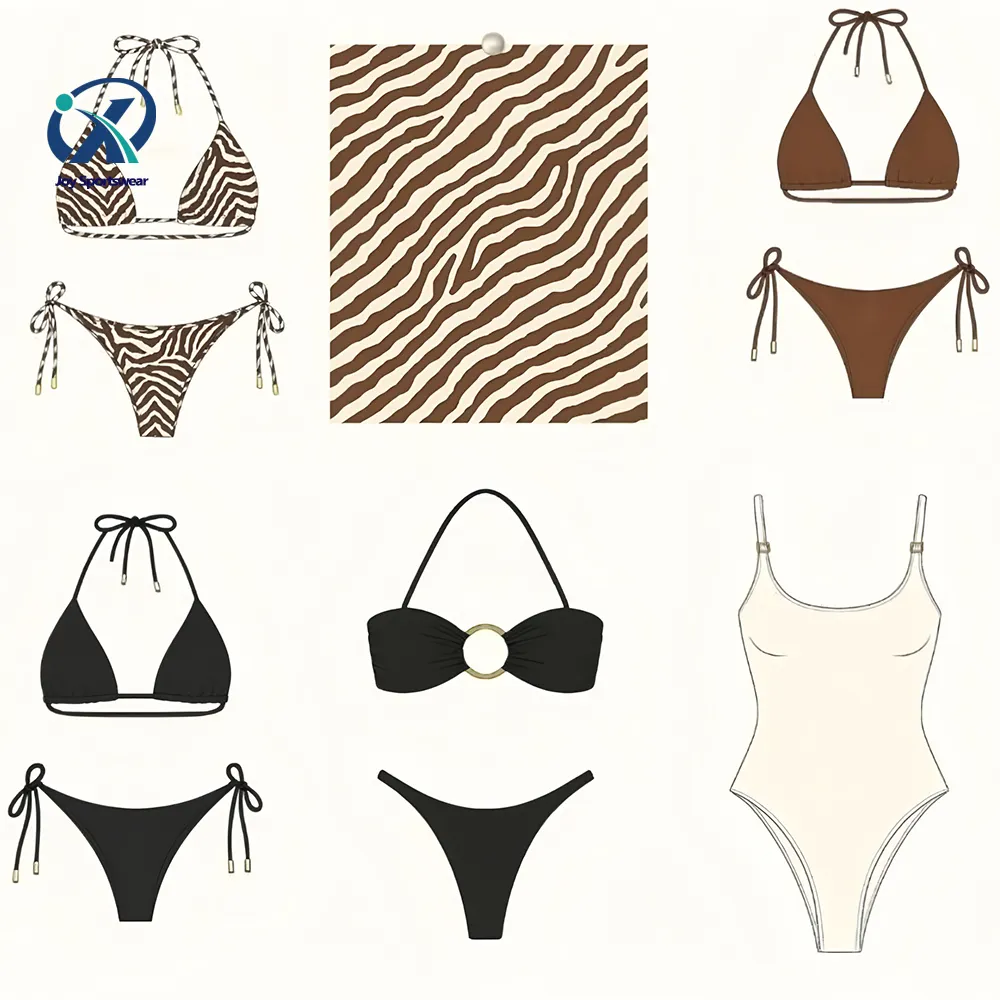 Custom Logo Printed Bikini Factory Manufacturer Wholesale Swimwear Bathing Suits