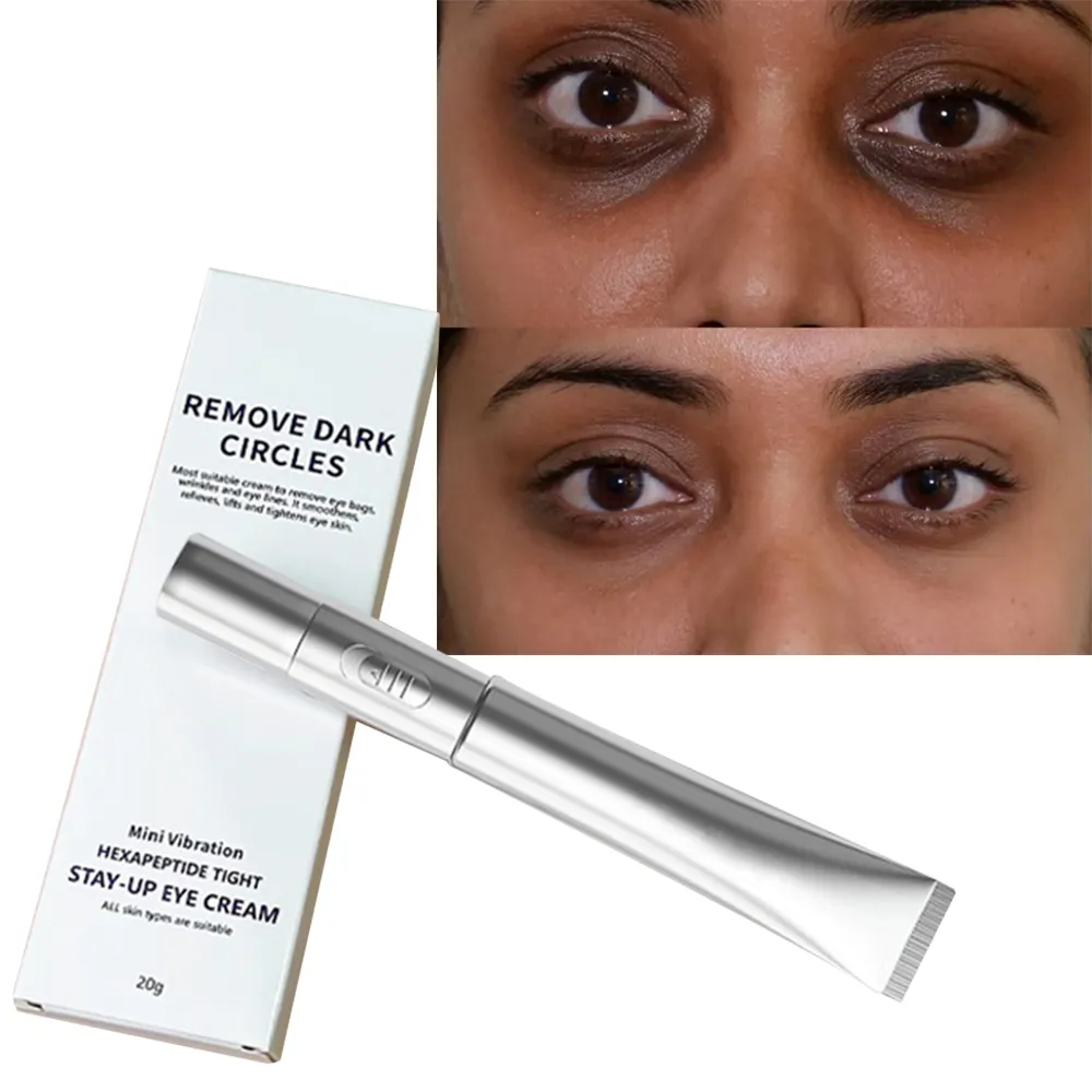 Mini Vibration Hexapeptide Tight Stay-Up Eye Cream Reduce Eye Bags Cosmetic Sensitive Skin OEM Supply Moisturizing Skincare