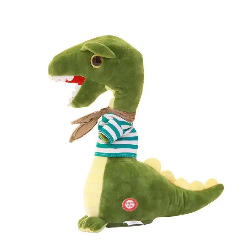 Singing Talking Dinosaur Plush Electronic Plush Toys Interactive Repeat Your Words Stuffed Animal Dragon Plush Toys Kids Gifts