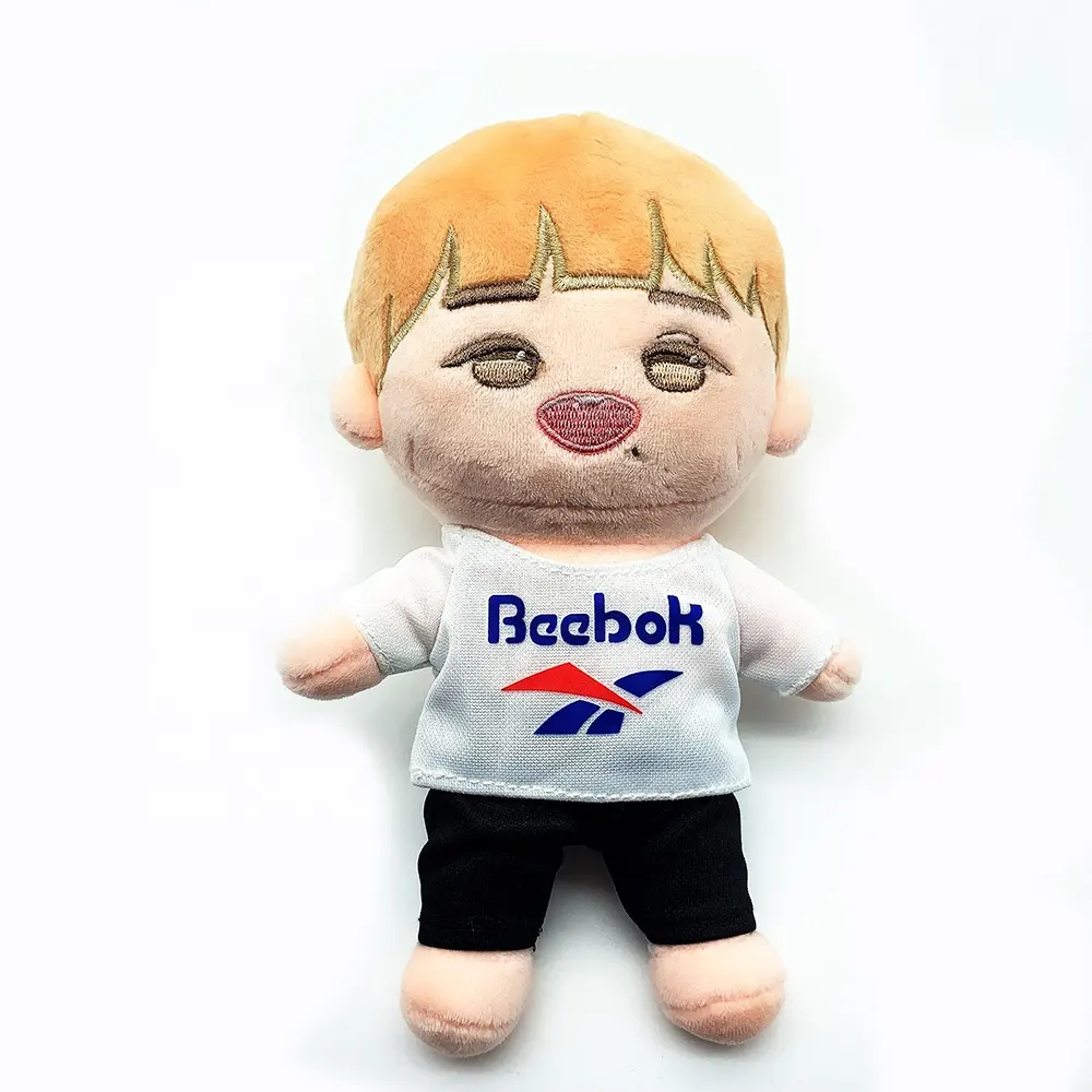 Custom Plush Manufacturer Stuffed Animal Soft Cute Idol Baby Boy Human Toys Doll Mini Plush Toys Korea Dolls