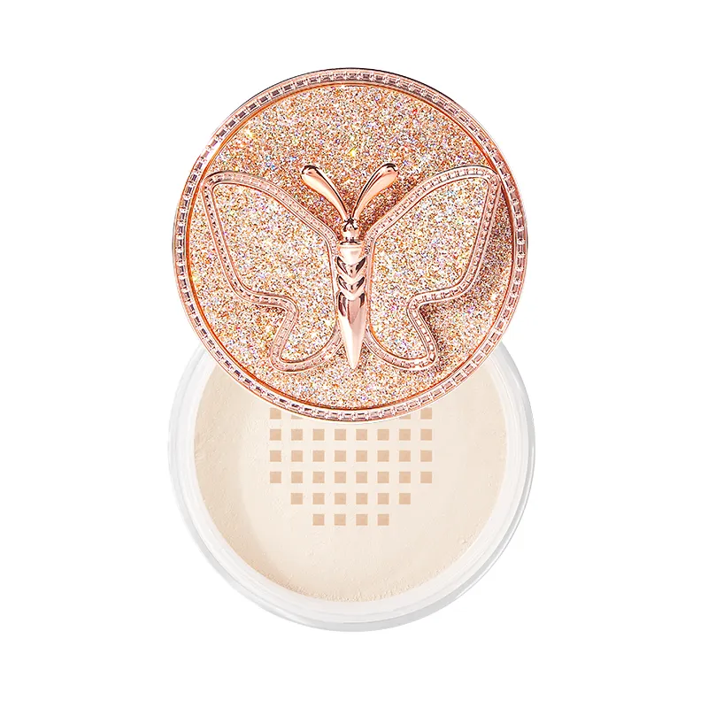 OCHEAL Waterproof Lasting Make up Powder Face Matte Setting Butterfly Loose Powder Makeup Foundation Matte Loose Powder