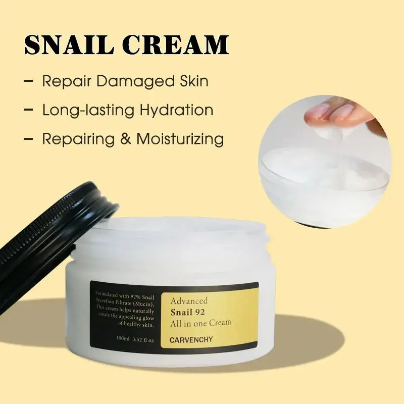 Best, Hot Selling COS Moisturizing Snail Mucin Secretion Filtrate 92% Facial Cream Moisturize the Skin Korean Skincare Products