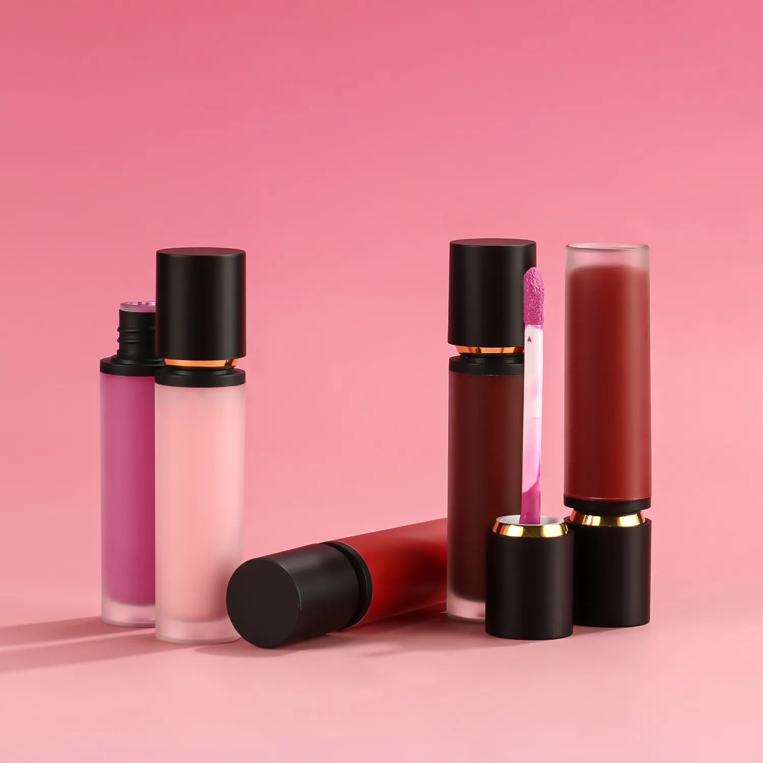 Non-Sticky Formula High Pigment Long Lasting Waterproof Vegan Liquid Matte Lipstick Cruelty-Free Mineral Material No LOGO