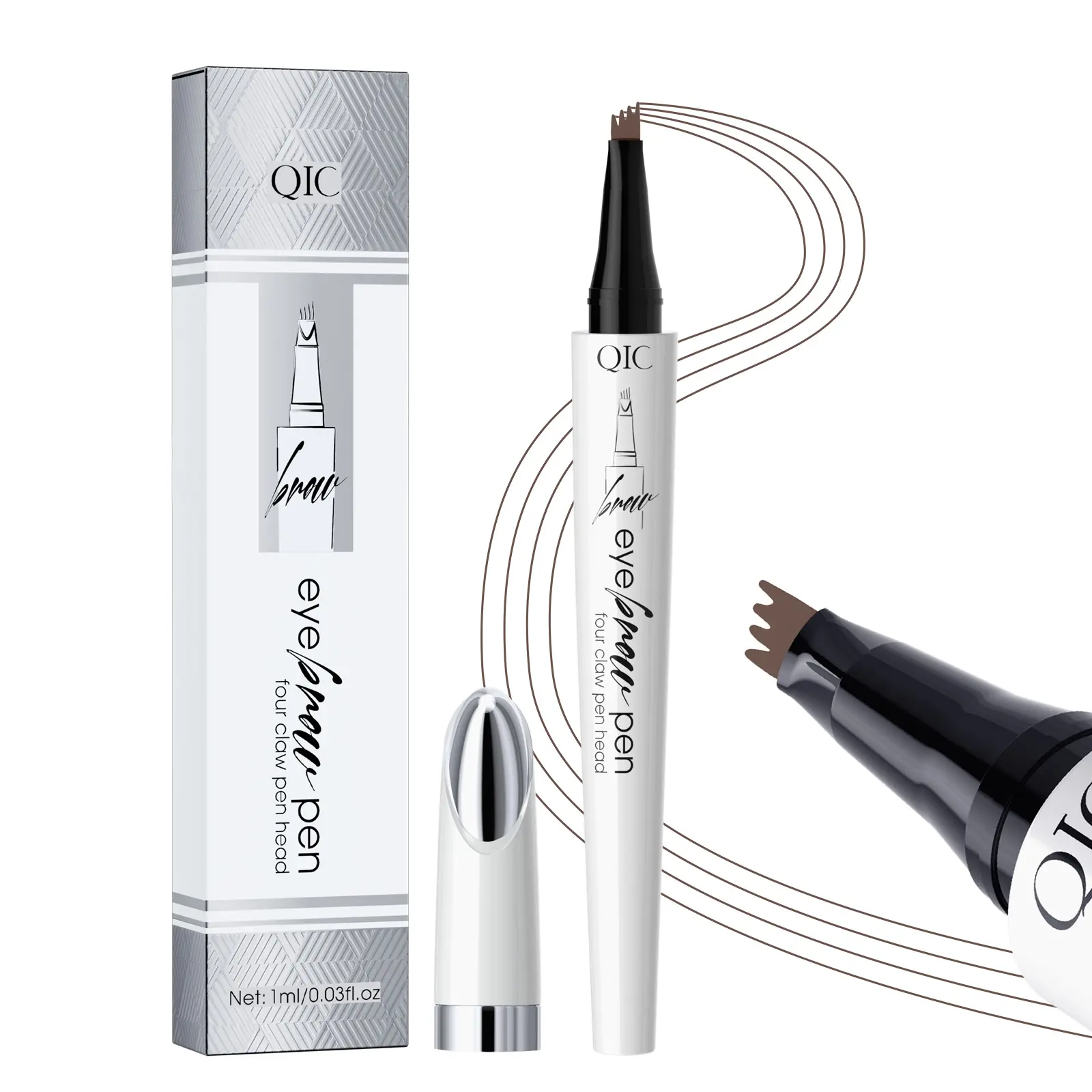 High Quality 3D Liquid Eyebrow Pencil Best Selling Korean Makeup with Logo Microblading Waterproof Smudge-proof for Wholesale