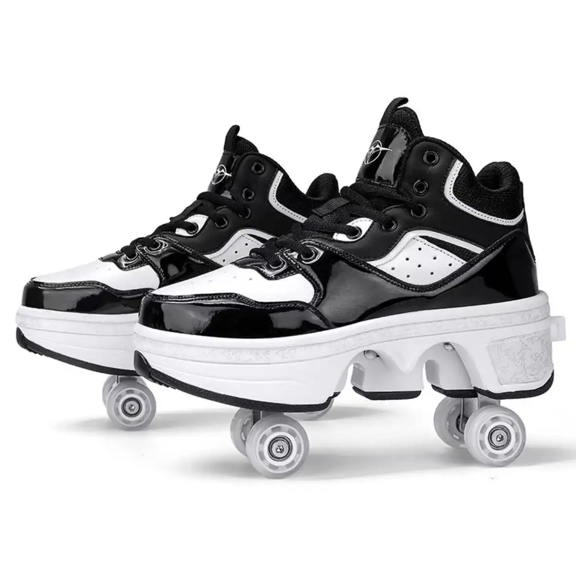 Dual-purpose Skating and Casual Shoes,Men's and Women's Sports Shoes, Fashionable Unisex Sports Shoes with Wheels,