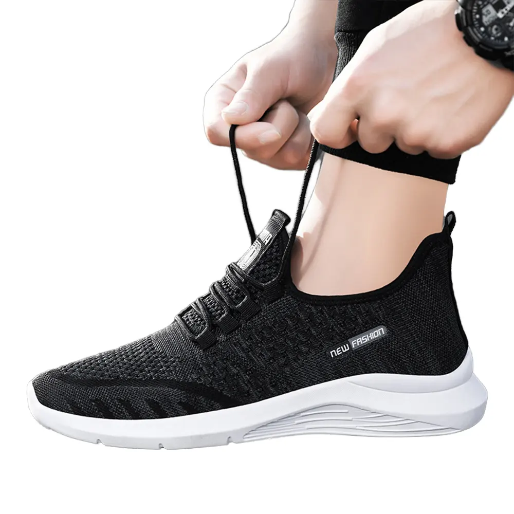 Men's Casual Breathable Sports Shoes Trendy Rubber Insole Running Shoes for Spring Wholesale Sports Footwear