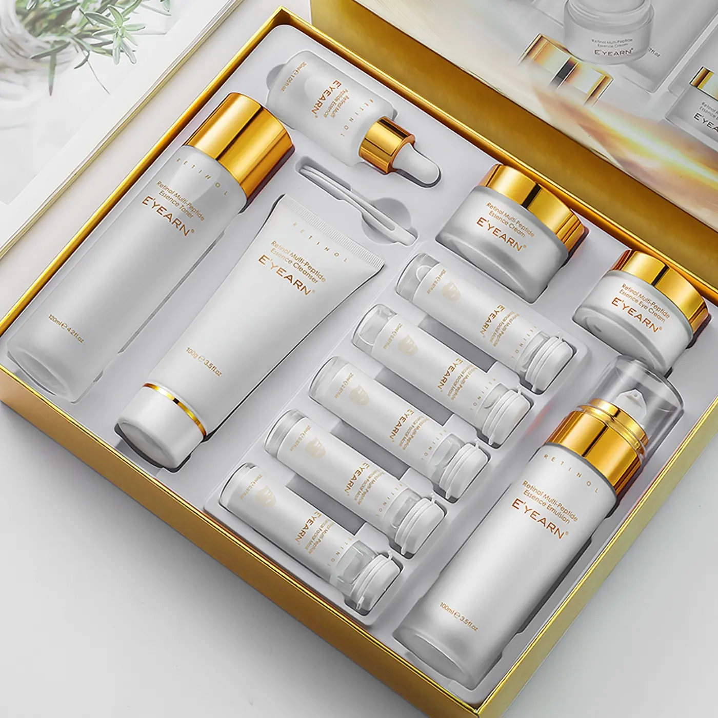 AESTHTANY Retinol Multi Peptides Skin Care 11-Pieces Anti-Aging Hydration Luxury Face Care System Premium Beauty Skincare