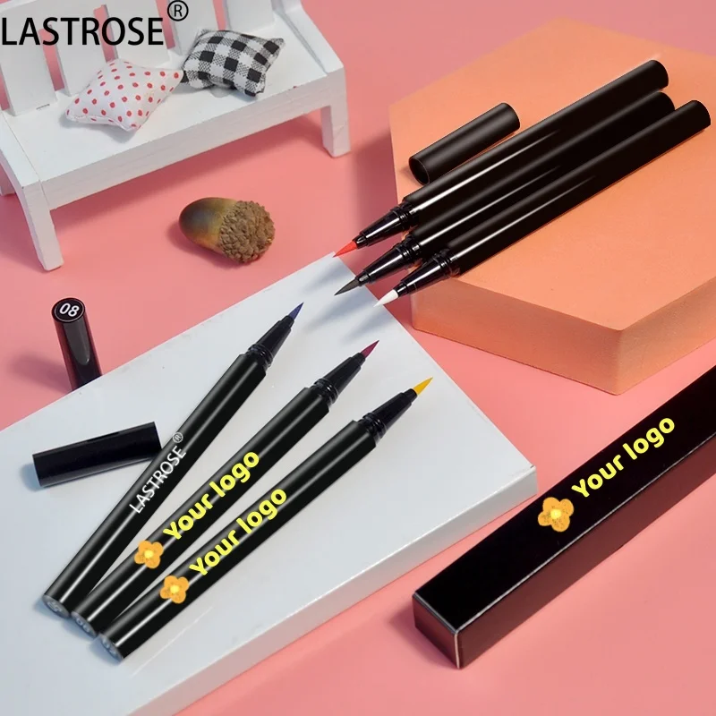 Private Label Mineral Black Eyeliner Makeup Vegan Long Lasting Liquid Eye Liner Quick Dry Noctilucent Eyeliner Pencil 23 Colors