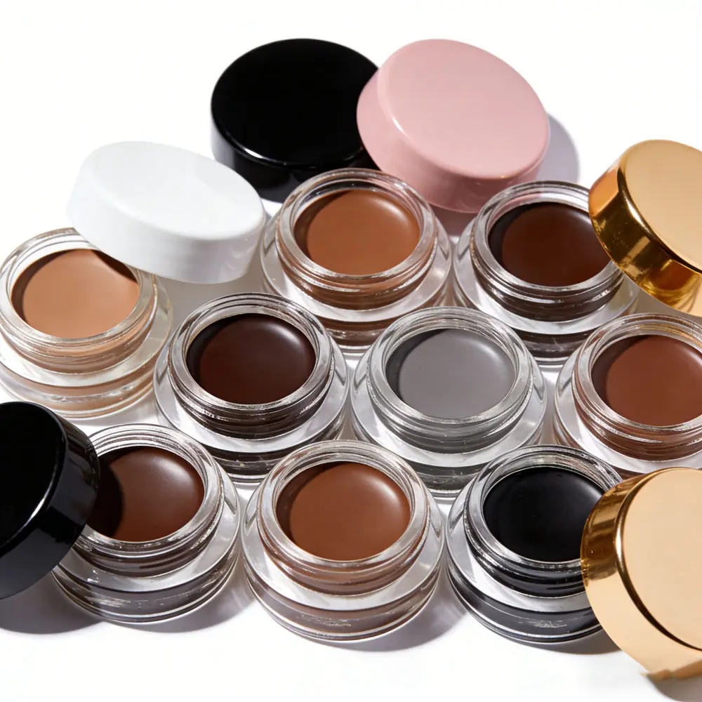 Vegan Brow Pomade Waterproof Tinted Eyebrow Gel Cream Buildable Smudge Proof Long Lasting Makeup