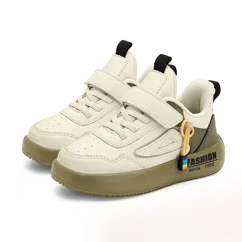 Wholesale Fashion Kids Sneaker Boys and Girls Casual Shoes Spring Winter Waterproof PU Children Sports Shoes