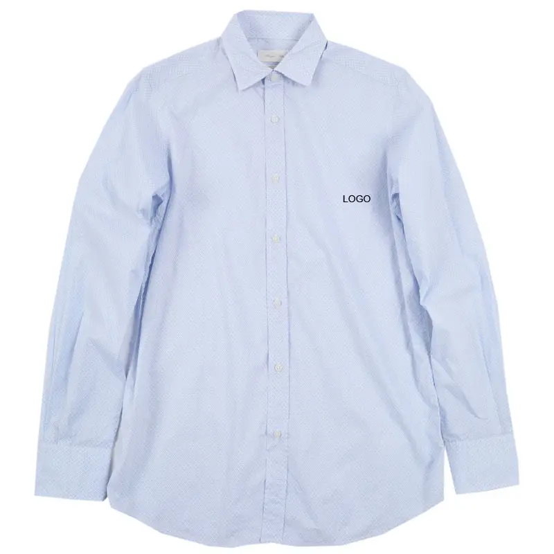 Custom Logo Cotton Button Down Shirt Printed Long Sleeve Casual Shirt Plus Size Loose Shirt for Men