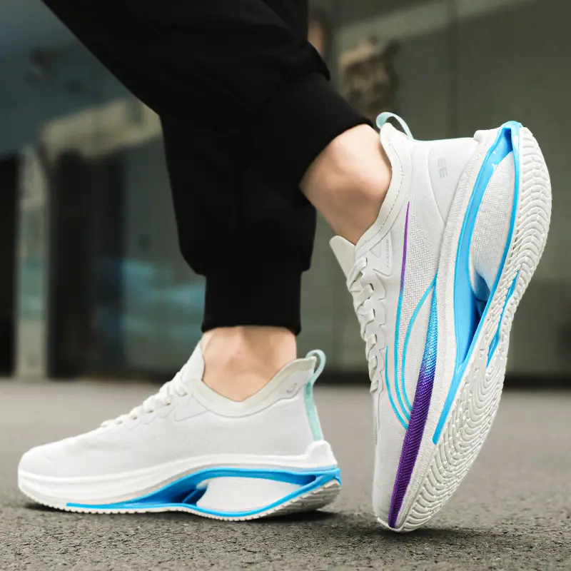 High Quality Flying Woven Sports Shoes for Running Jogging Shoes with Durable Rubber Mesh TPU Insole